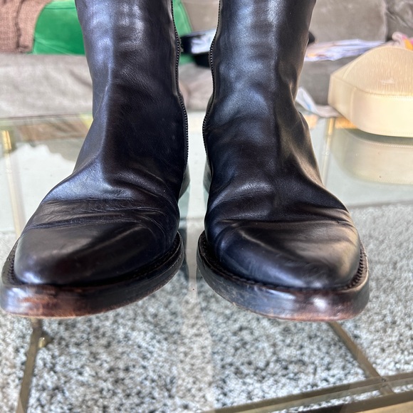 Ann Demeulemeester black and cognac leather riding boots size 6 (36.5) - Picture 8 of 16